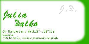 julia walko business card